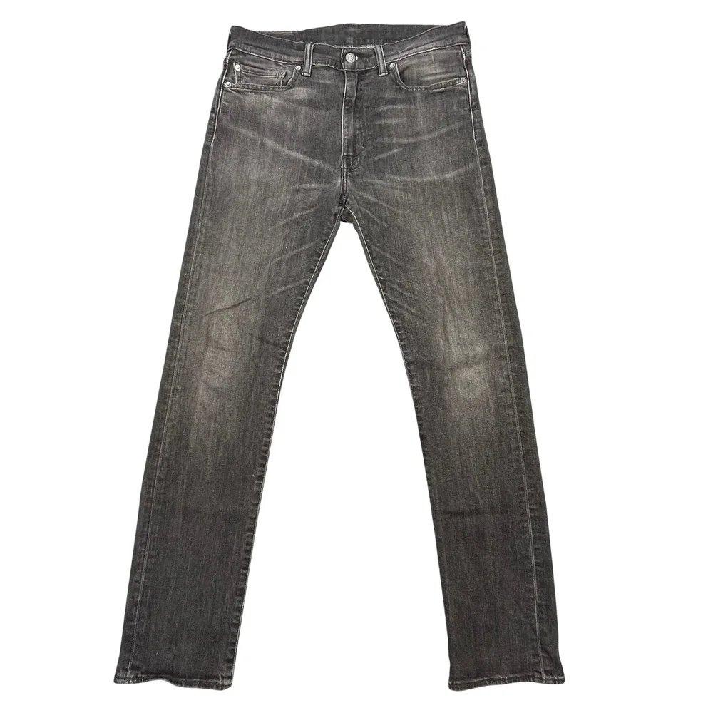 Levi's Black 513 Slim Straight Stretch Denim Jeans Mens 34x34